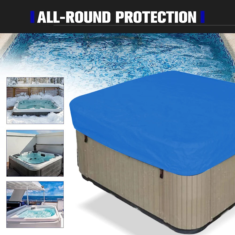 Cubierta de protección para piscina, varios tamaños, cuadrada multifuncional, impermeable, a prueba de sol, a prueba de nieve, cubierta antipolvo para SPA, baño y piscina
