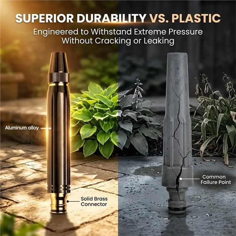 B23B Water Hose Pressure Booster- High Pressure Wash Tool(3 PCS) With 3 Nozzle Modes-For Watering Plants, Patio, Floor