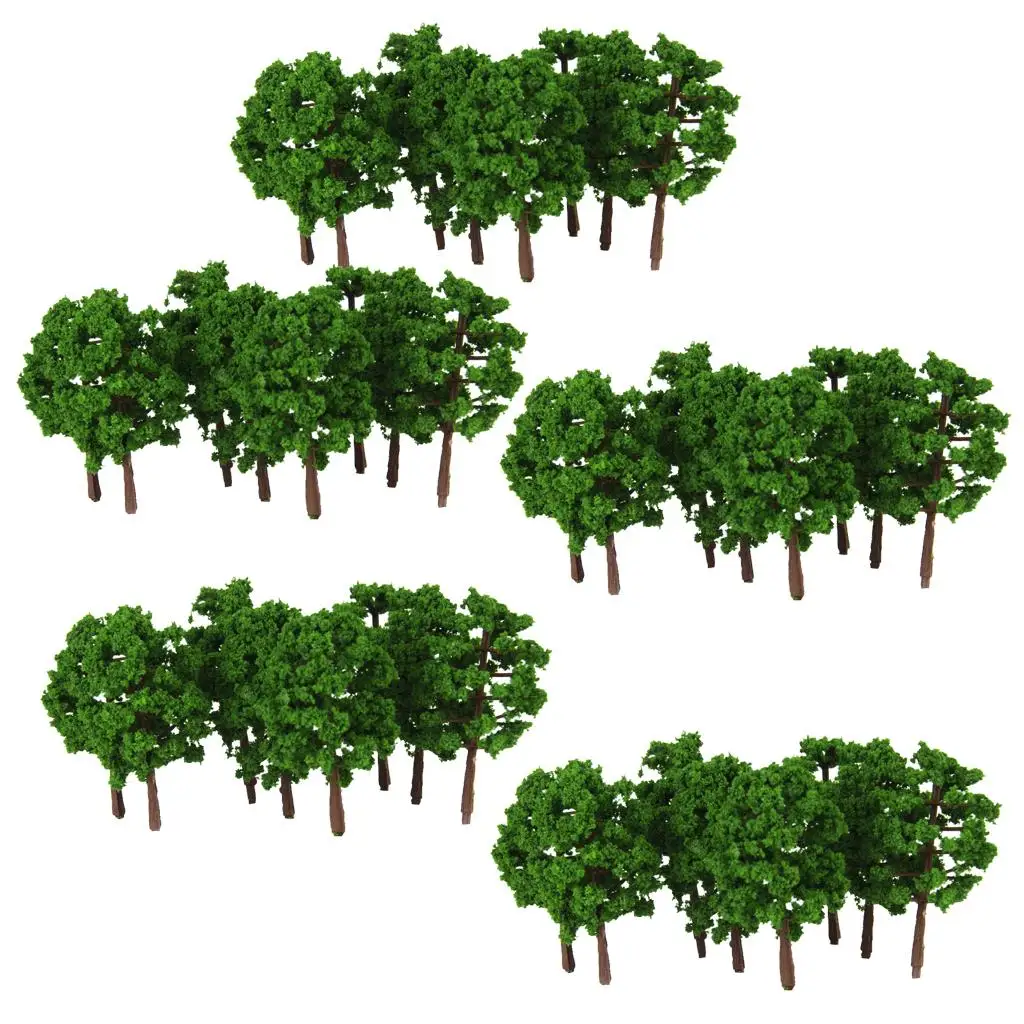 100x Model Trees 3.15'', Ho Scale Trees, Diorama Supplies, Model Train Scenery