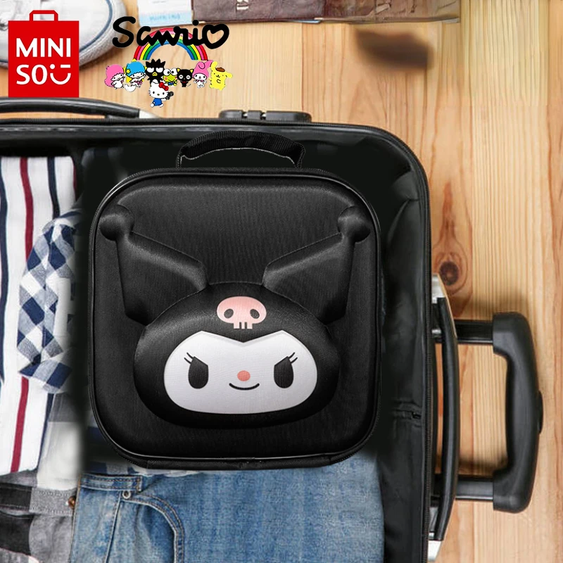 MINISO Kulomi New Cosmetic Bag Luxury Brand Cartoon Fashion Handheld Portable Women Cosmetic Bag Large Capacity Travel Wash Bag