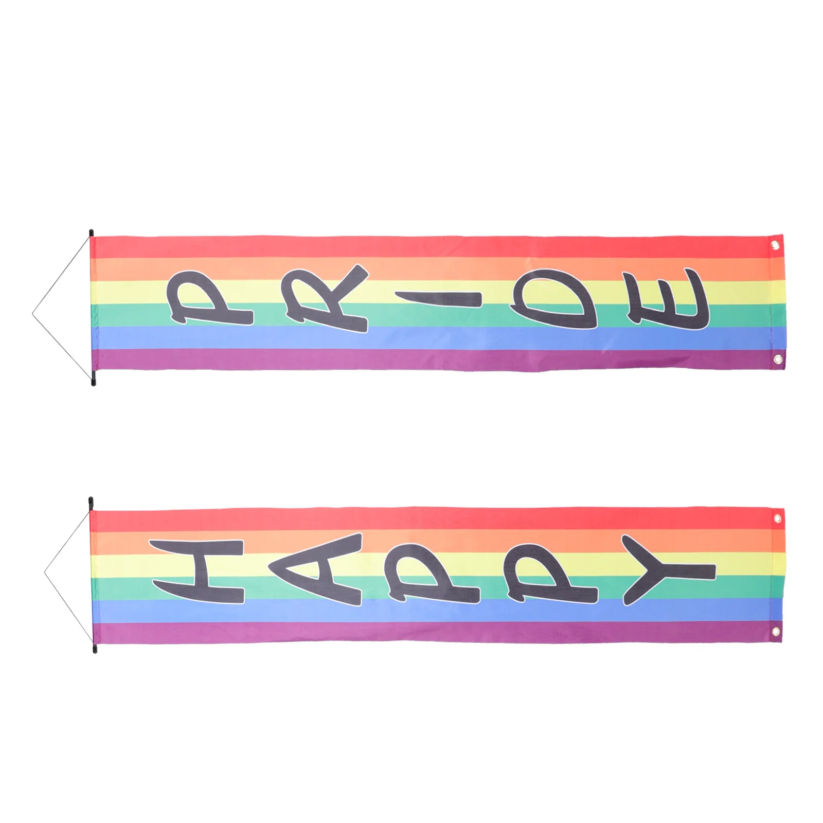 

1Pair Rainbow Printed Flags Couplets Rainbow Door Decorative Hanging Party Layout Props Printed Banner