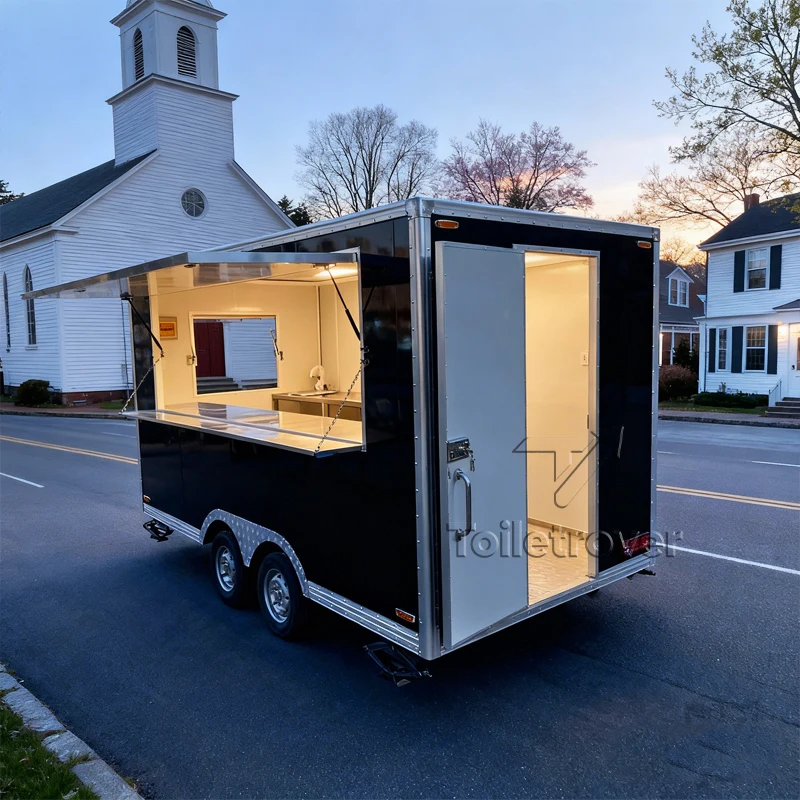 

Оптовая продажа: Мобильный фудтрак для уличной торговли, коммерческий прицеп-фургон для еды, портативный фудтрак для мероприятий на открытом воздухе