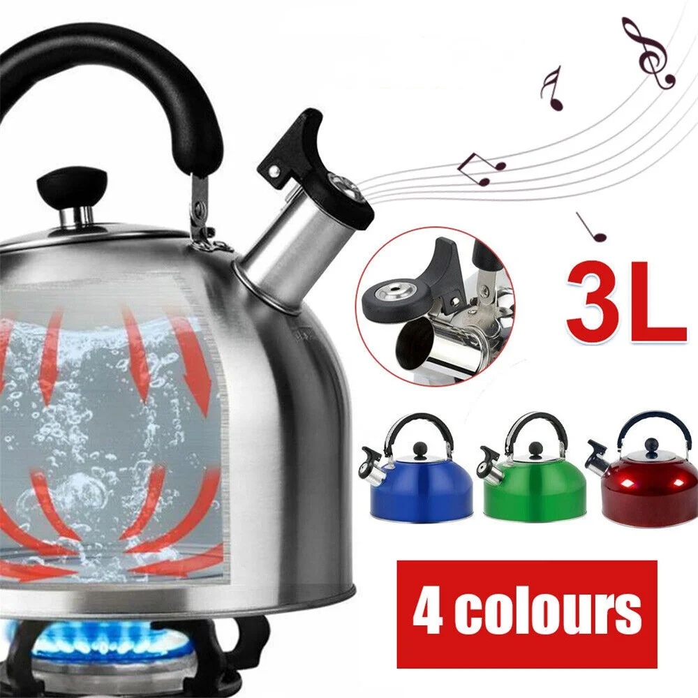 2023 The Latest 3L/4L Stainless Steel Kettle Hotel Singing Pan Household Hemispherical Gas Induction Cooker Kettle Teapot