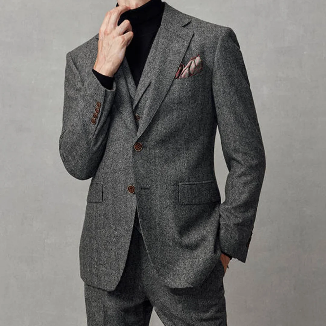 وسيم 3 قطع الدعاوى للرجال محززة التلبيب واحدة الصدر الأعمال البدلات الرسمية سليم صالح مخصص ملابس الحفلات الرسمية