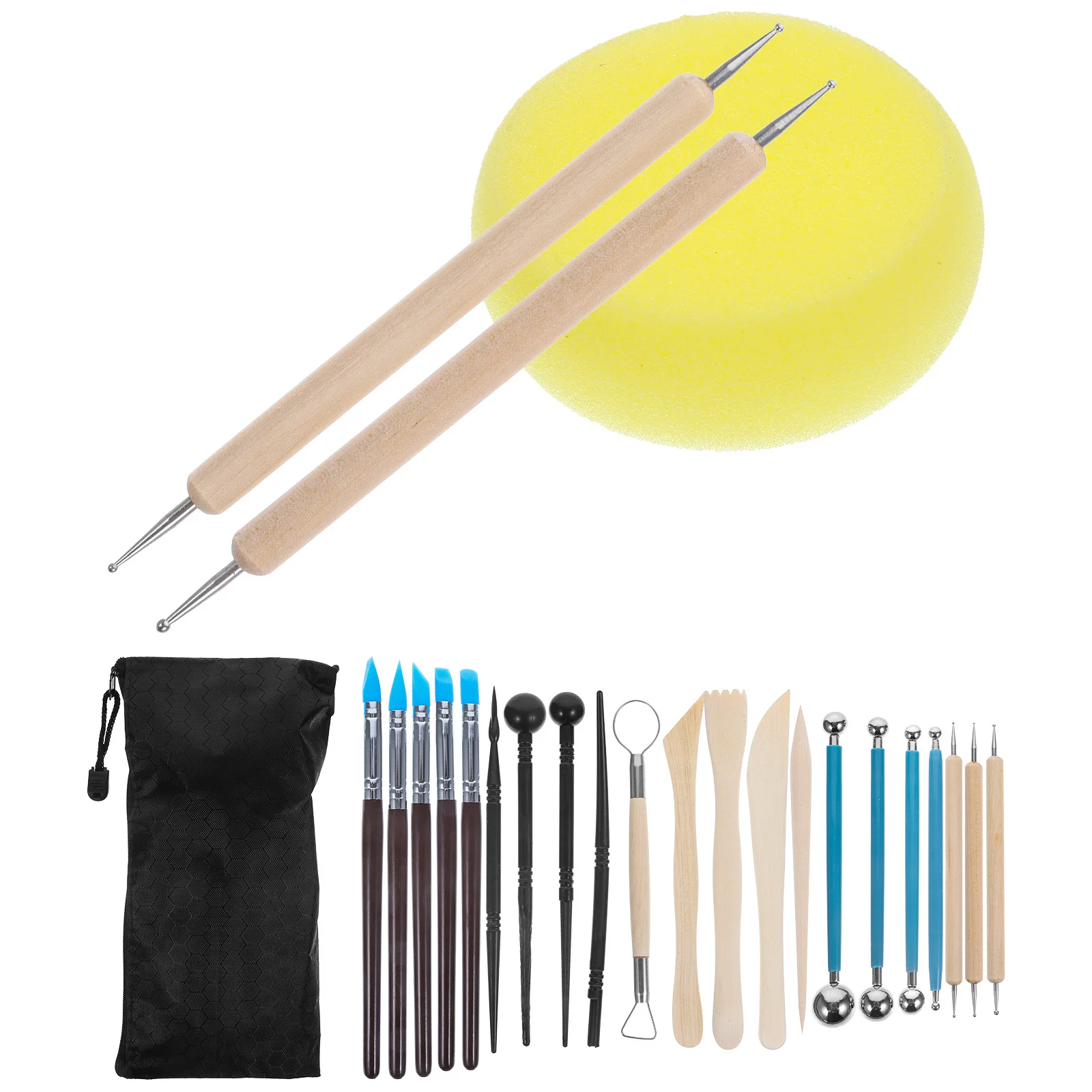 

1Set Professional Clay Sculpting Tools Set for Carving Dotting Scraping Modeling Reusable Lightweight Comfortable Hold Pottery