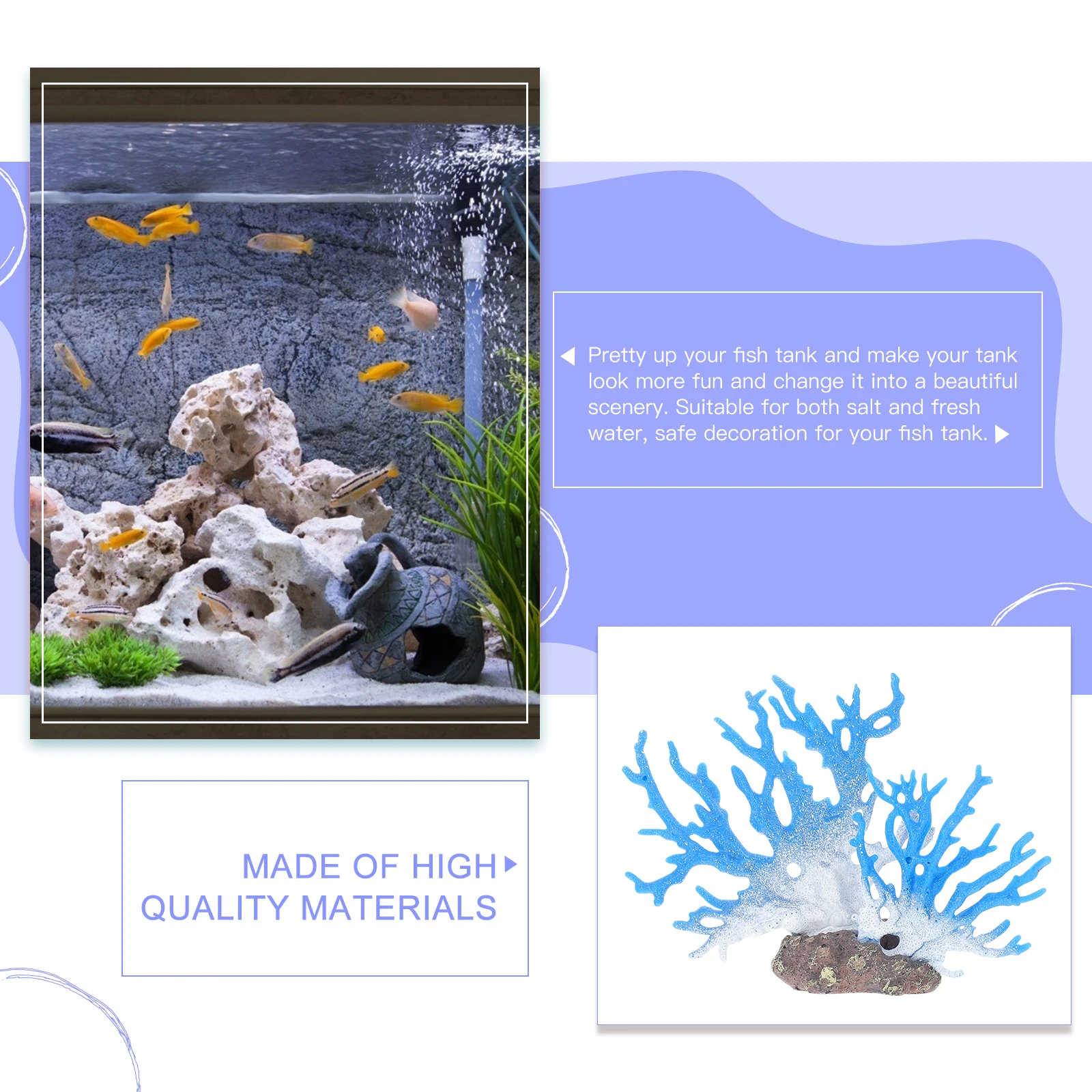 

Landscape Lifelike Aquarium Artificial Coral Tree For Decorations Coral Reef Simulation Statue Aquarium Fish Tank Ornament Fish