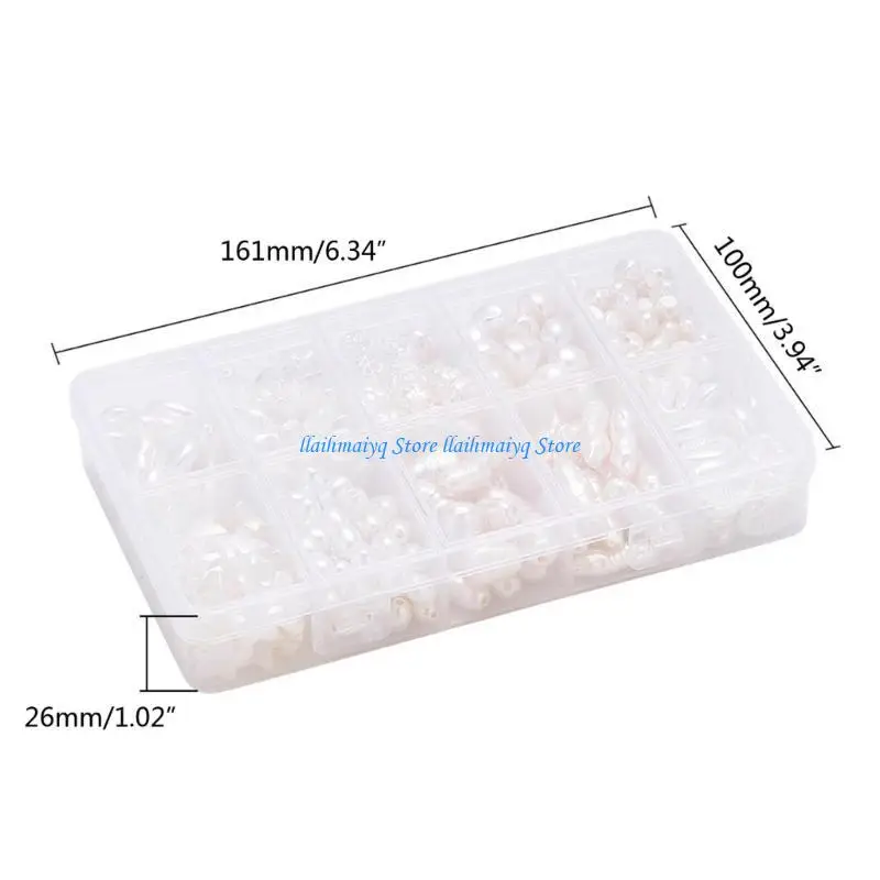 573b لؤلؤة تقليد مع ثقب غير منتظم شكل فو ، حبات فضفاضة مصنوعة يدويا ديي #1