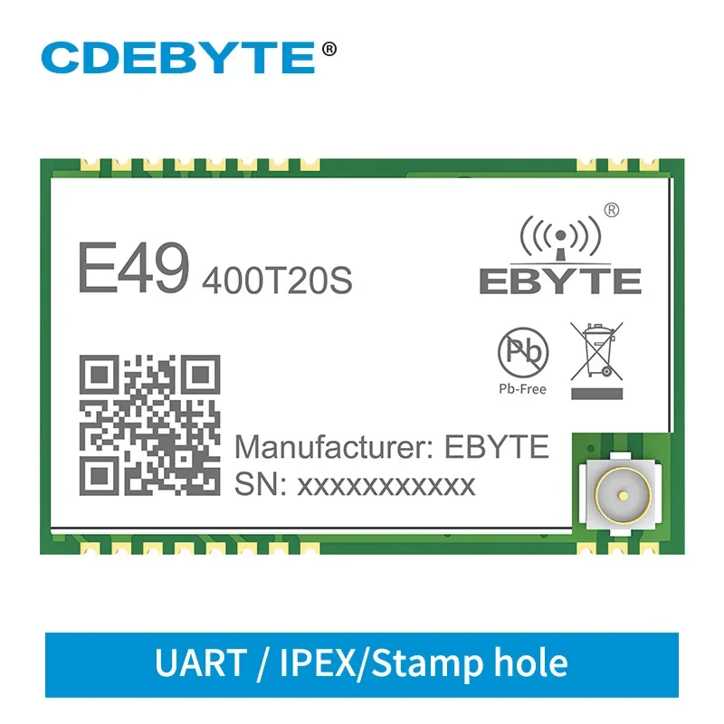 

Rf Module 433MHz CDEBYTE E49-400T20S 20dBm 100mW UART SMD IPEX/Stamp Hole Antenna 1.0km GFSK Wireless Data Transmission Module