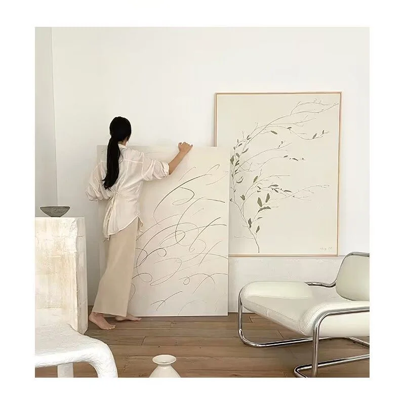 70x90cm Minimalist Willow Branch Wall Hanging Painting Living Room Bedroom Layout Decorative Paintings Wall Art Draw Background