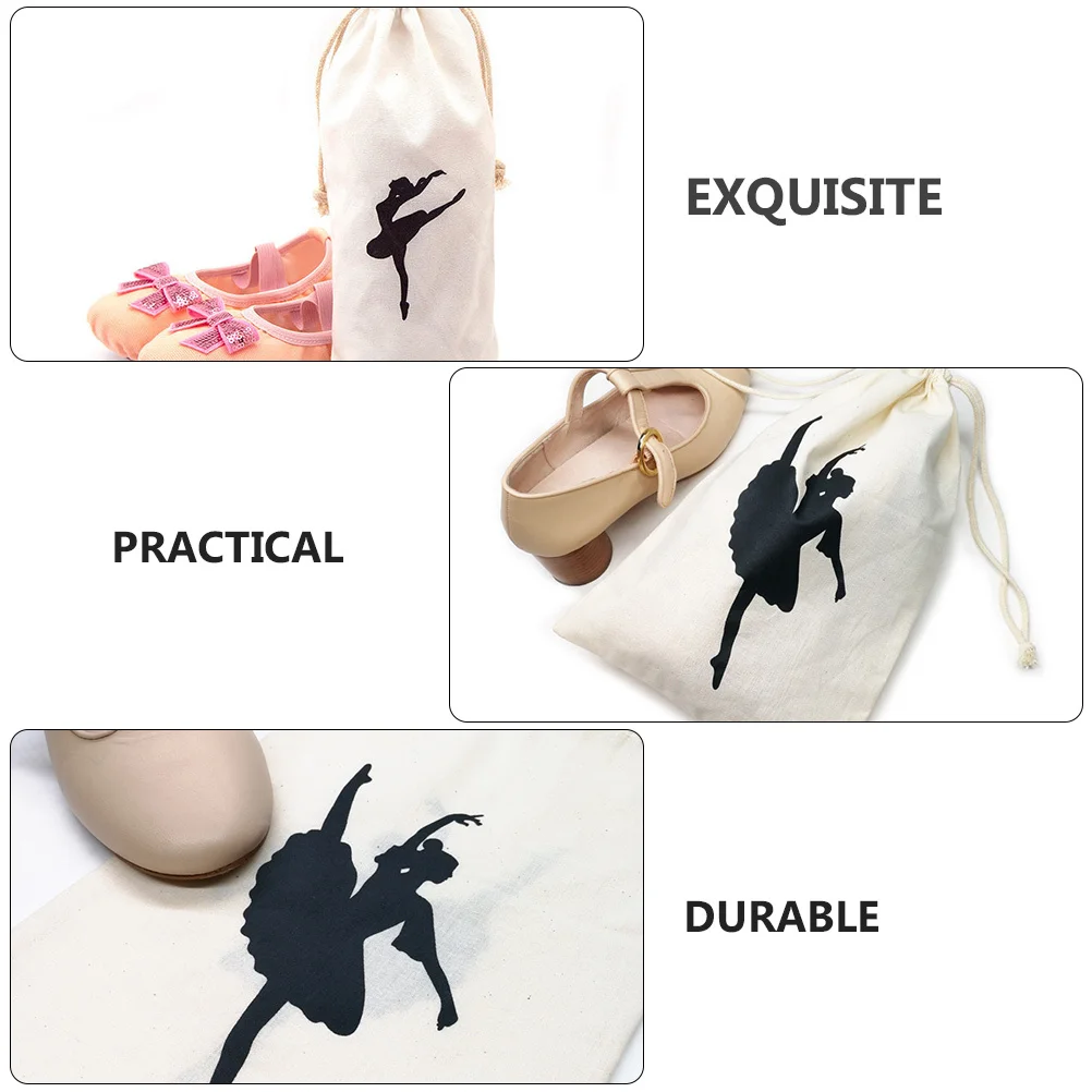 2 pz Balletto Con Coulisse 7.87X9.84In Punto Scarpe di Stoccaggio Per Le Ragazze Borsa Da Ballo Leggero Sacchetto di Scarpe Accessori Balletto organizzatore