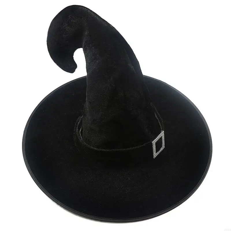 39BB Unisex Halloween Peaked Witch Multi Color Wizard Hat Women Party Cosplay