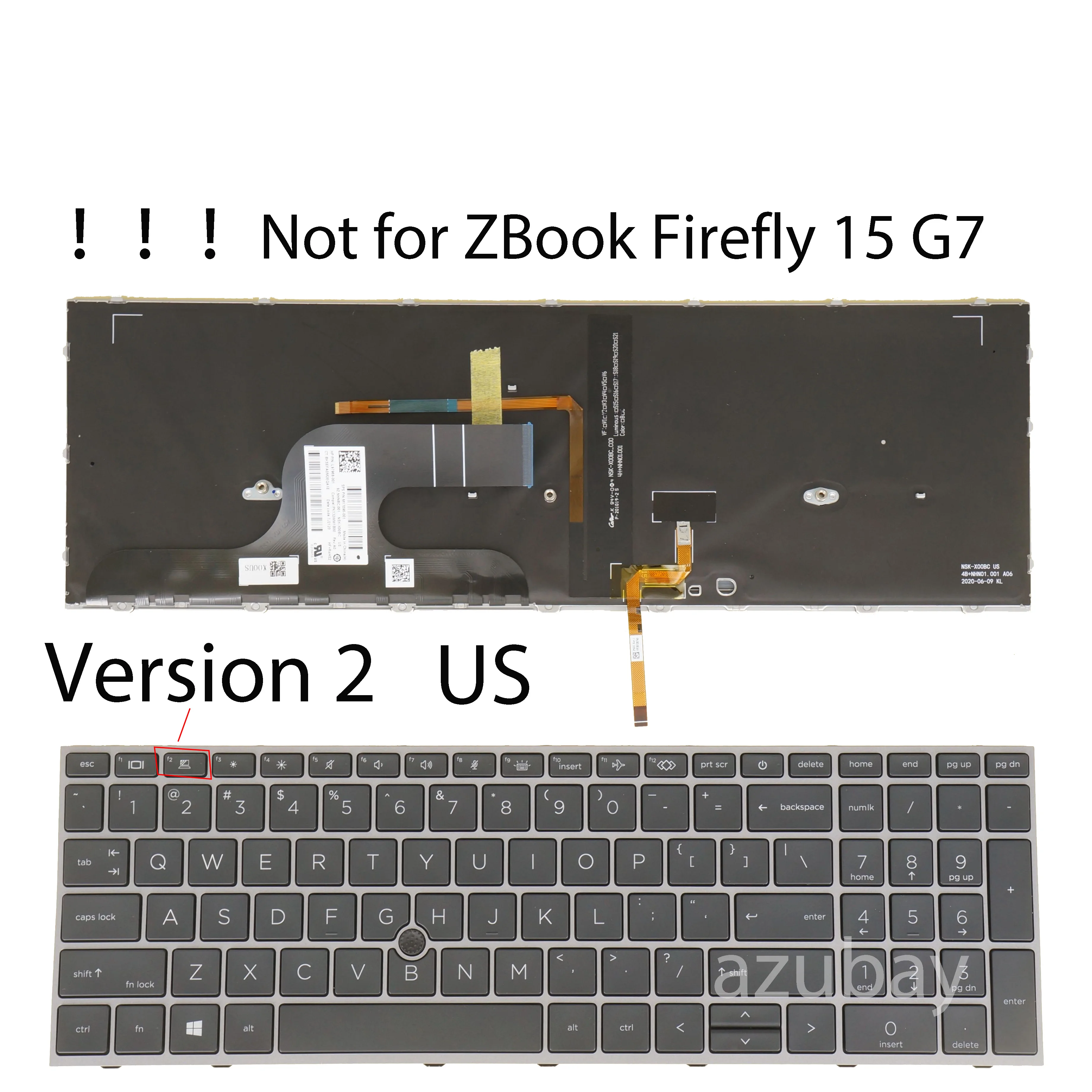 Keyboard For HP ZBook fury 15 G7 / 15.6 15 G8 9Z.NHNBC.11N 9Z