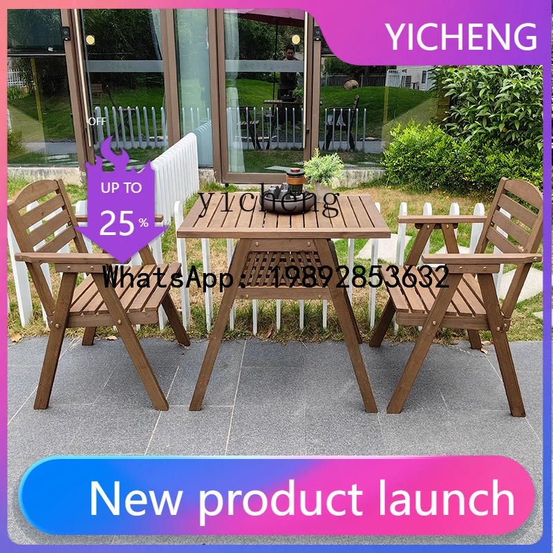 

H1 Solid Wood Leisure Small Dining Tables and Chairs Set Coffee Table Computer Study Table Indoor Balcony Terrace