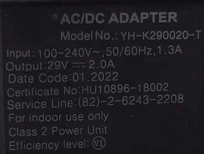 29V2.0A power adapter plug-in sofa Electric touch chair bed 29V2A transformer YH-K290020-T