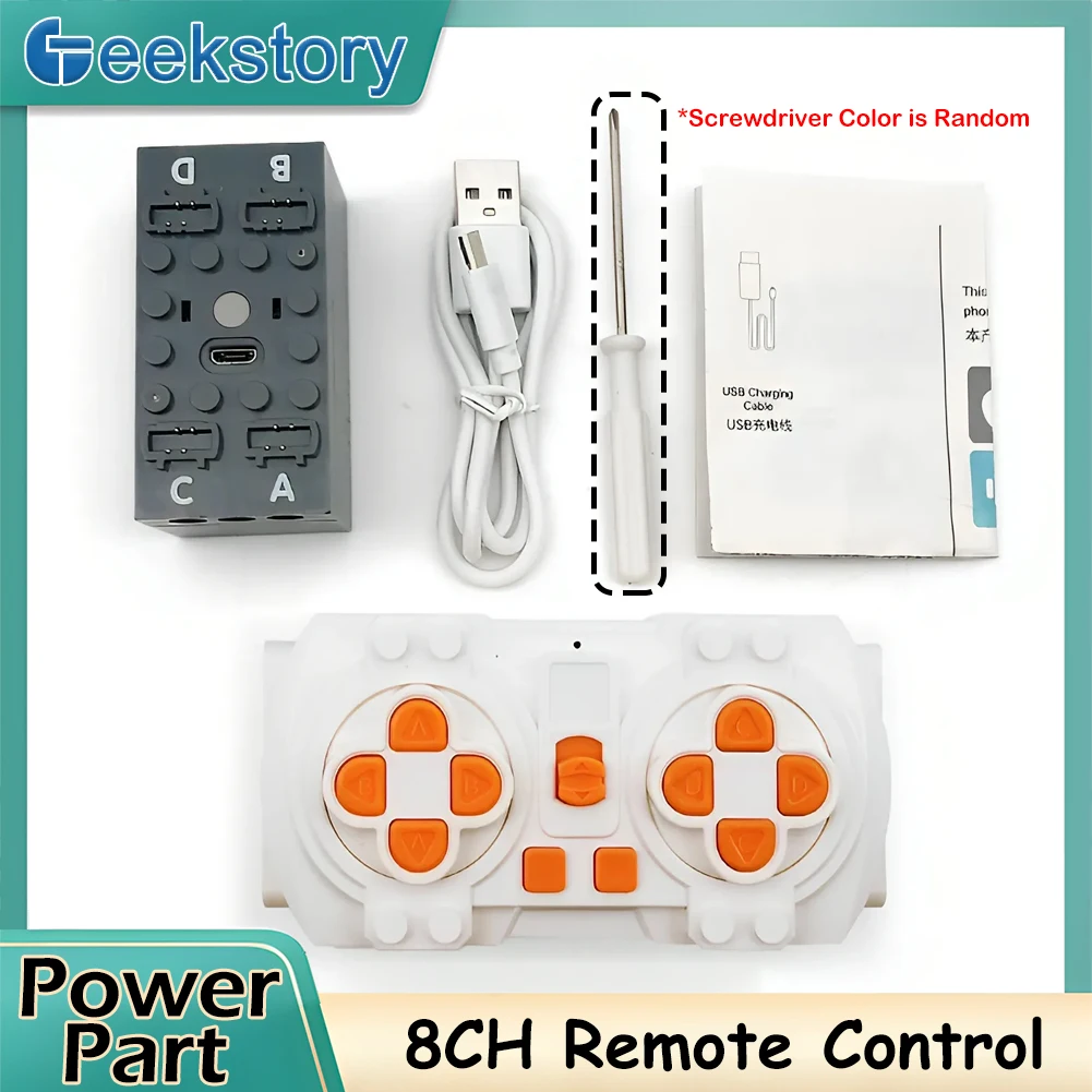 

APP Programmable Building Blocks Kit 8 Channel Remote Control Rechargeable Battery Box for Power Functions MOC Car Power Motor