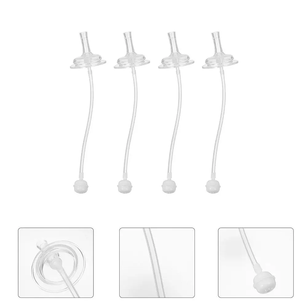 

6pcs Silicone Straws For Baby Bottle Sippy Cup Replacement Wide Mouth Reusable Feeding Accessory Set Newborn Toddler Drink