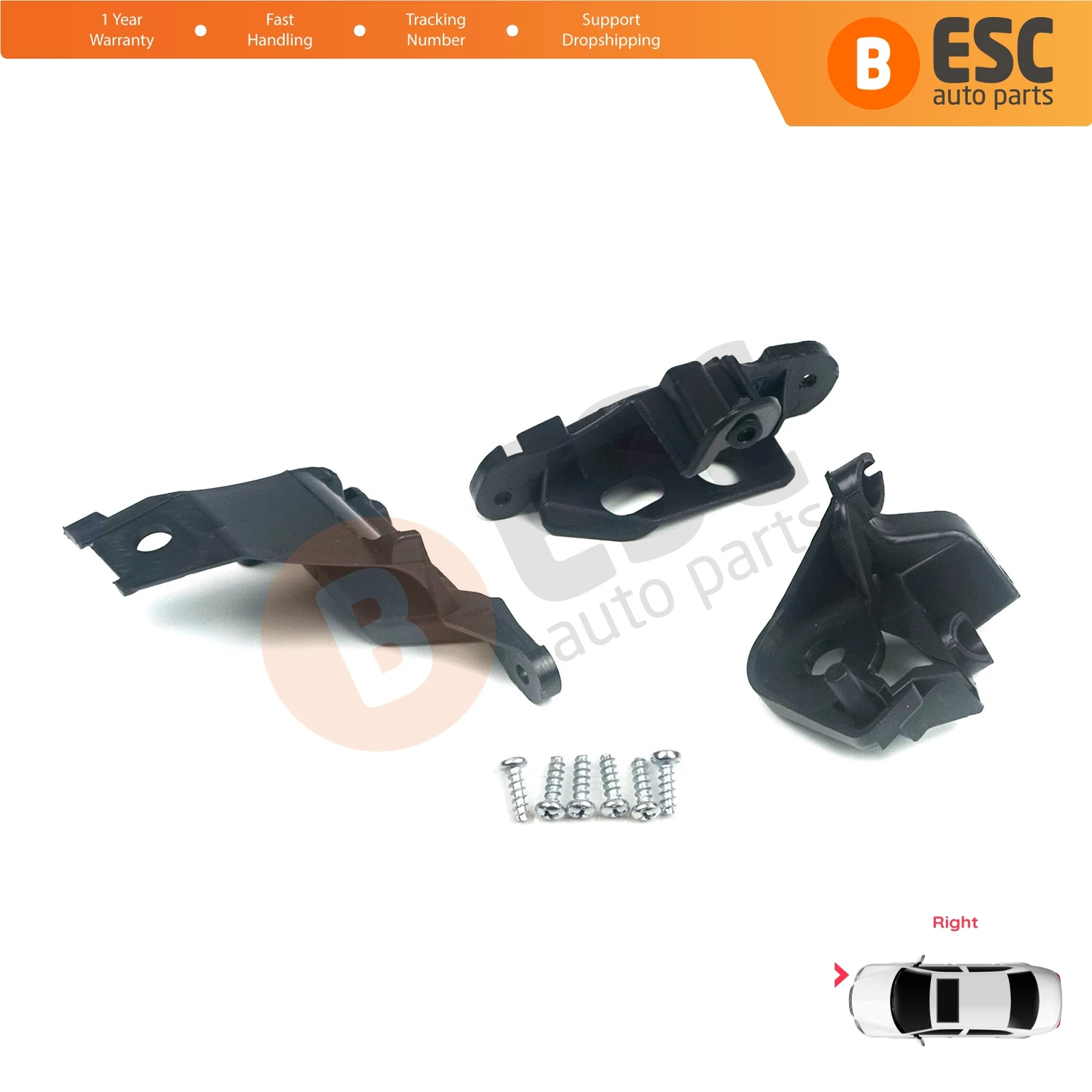 EHL513 alloggiamento faro faro riparazione supporto staffa clip Kit destro per Peugeot 308 MK1 2007-2013 CC RCZ 408 T7 6212E4