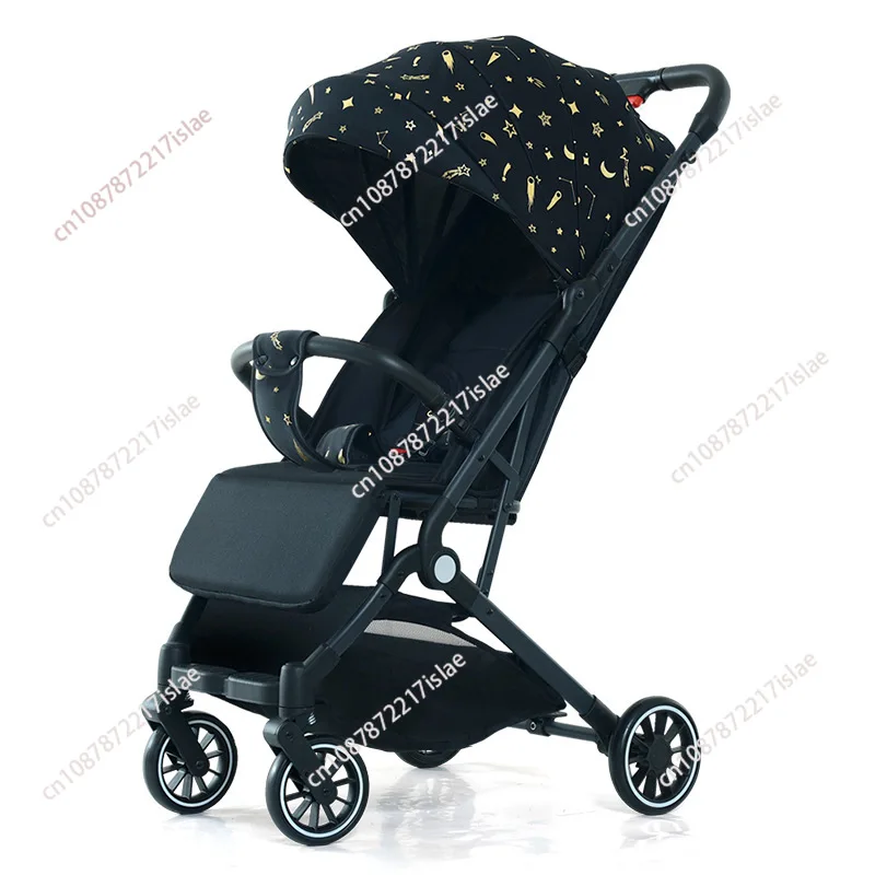 

Baby stroller can sit and lie down three folds with tie rod baby goes out ultra-light portable child stroller shock absorption