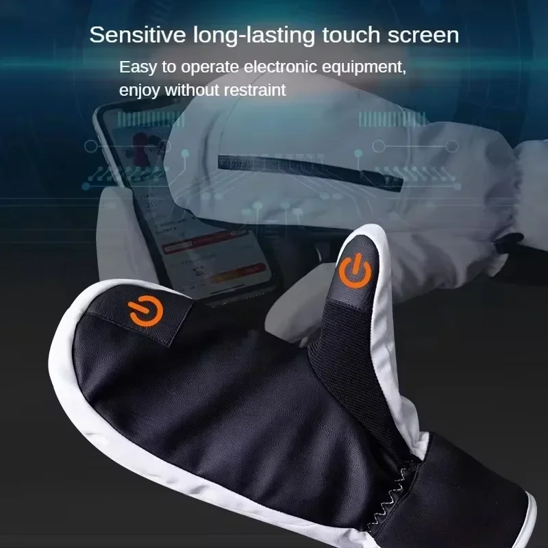 Winter Skiing Gloves Waterproof Snowboarding Touch Screen Thermal Thick Snow Gloves Men Women Snowmobile Warm Mittens