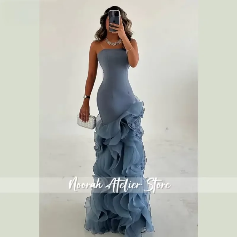 

Elegant Asymmetrical Prom Gown Tiered Layers Party Dress for Women Mermaid Evening Dresses Formal Occasion Dresses Customized