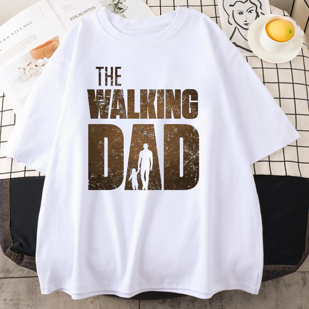 Die wandelnde Papa lustige Straße gedruckt T-Shirts Männer Mode Straße T-Shirt lose übergroße