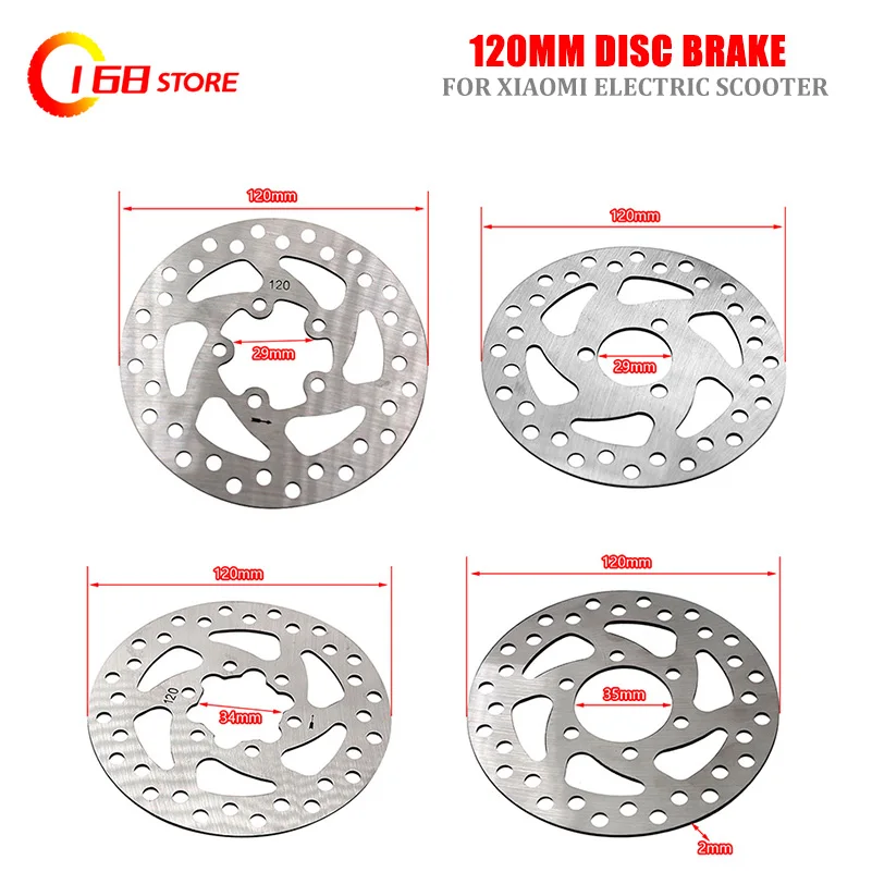 Electric Scooter 120MM Rear Wheel Brake Disk Disc Scooter Caliper Replacement Part Accessory for Xiaomi M365