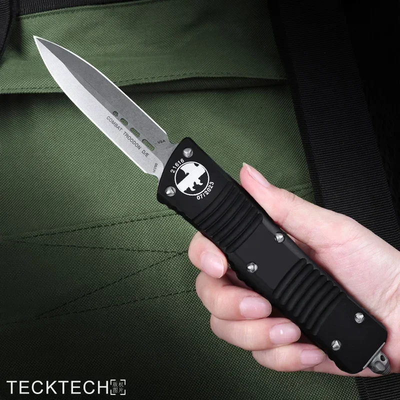 

Лучшие боевые ножи Ver Troodon Stonewash DE Blade CNC 6061 микро технологичный тактический карманный нож для повседневного использования, для самообороны, карманный нож