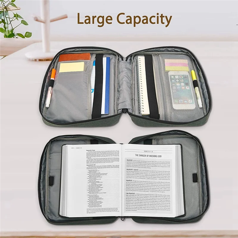 AB09-Bible Bag Book Organizer Accessories Tablet Electronics Organizer Waterproof Book Tote