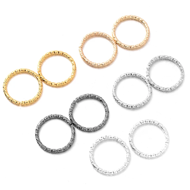 

50/100Pcs/Lot 8-20mm Twisted Open Split Rings jump rings Round Jump Rings Connector For Jewelry Makings Accessories Findings