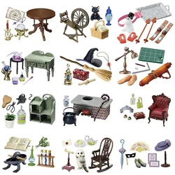 Miniature retro study scene miniature bar mini home Theater miniaturized lab Mini art studio Doll House Toy for Children
