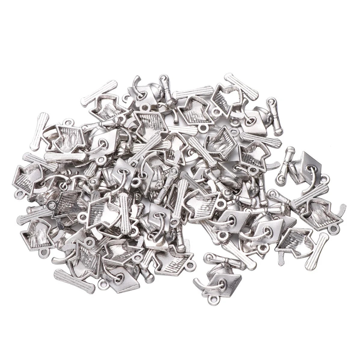 

50pcs Doctor Hat Pendant Charm Diy Jewelry Making Necklace Bracelet Graduation Doctor Hat Pendant Charm Earrings Accessories
