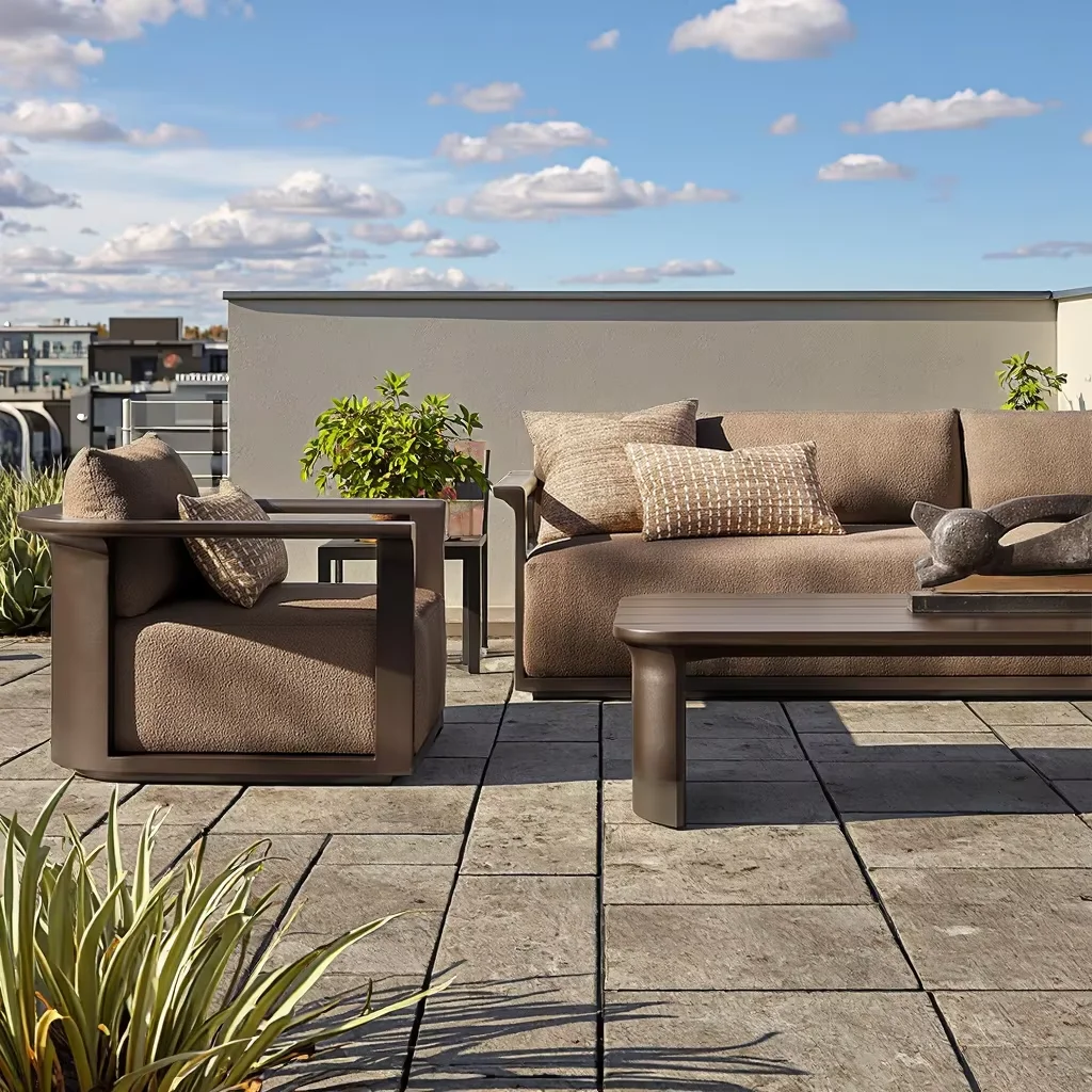 Outdoor Furniture Luxury - Luxury Outdoor Sofa Set Aluminum Garden