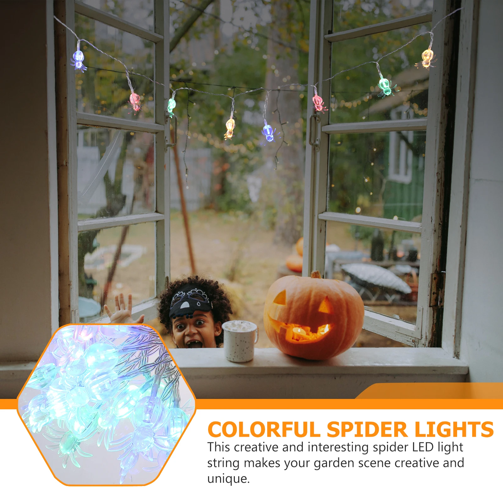 

Eyeball Colorful Spider String Lights Decoration Decorative