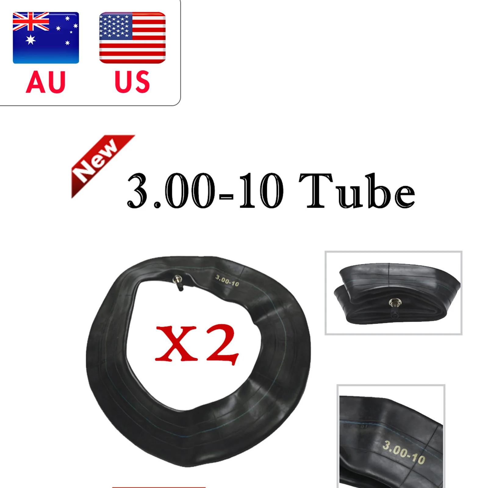 TDPRO Motorcycle Equipments  2pcs 3.0-10 80/100-10 Inner Tube Tire F Kawasaki KLX DRZ 110 CRF 50 70 Dirt Bike