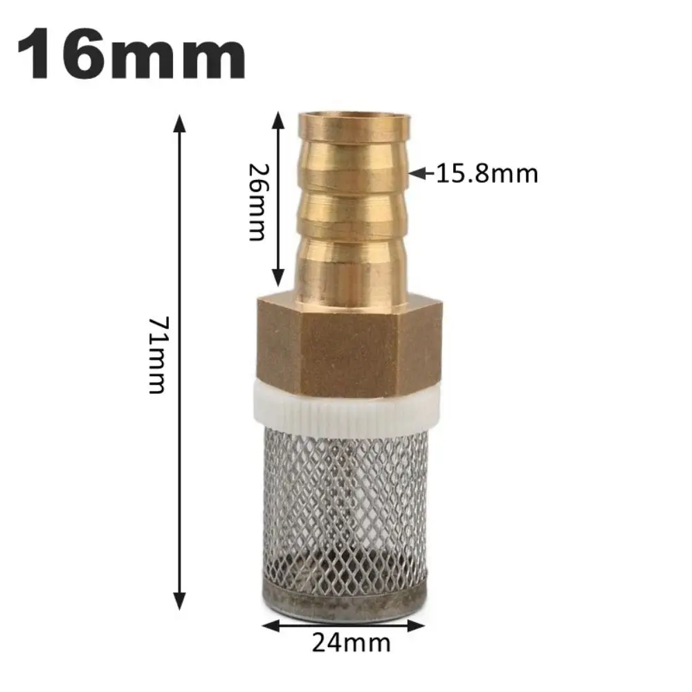 

1Pcs Durable 6-19mm 1/2" Hose Filter Brass Strainer Sprayer Pump Filtering Net Garden Irrigation Stainless Steel Mesh Filter
