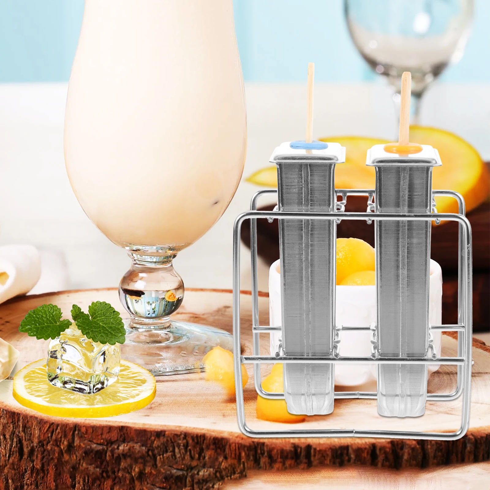 

1 set Ice Molds Popsicles Maker Stainless Steel Tray DIY Simple Tubes Household Stainless Steel Popsicles Molds Kitchen Bar