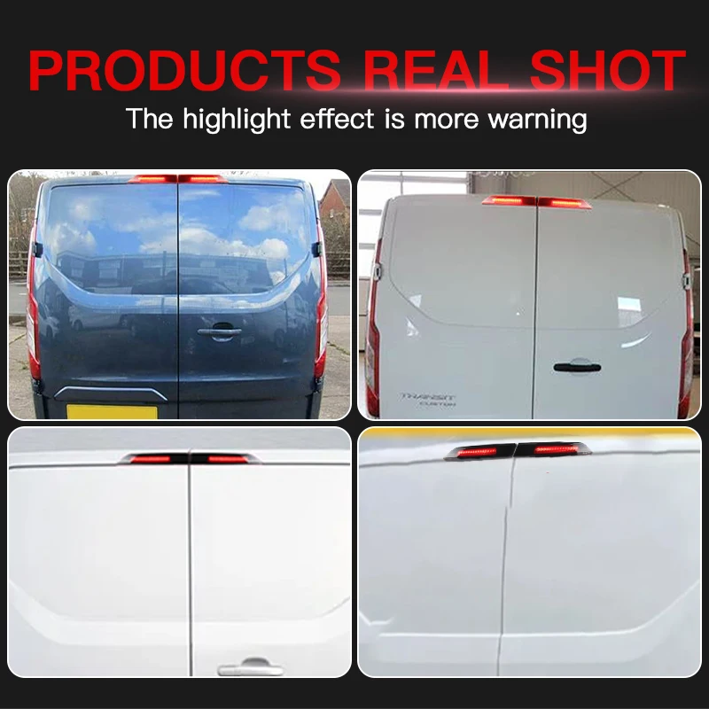 

1PC Super Bright Red/Smoked Lens LED Third Brake Light High Mount Stop Lamp Canbus For Ford TRANSIT CUSTOM 16-up Car Accessories
