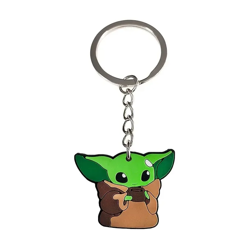 Star Wars Yoda Baby Keychain Silicone Funny Keyring Bag Pendant Couple Car Keyholder Creative Bag Charm Accessories Gift