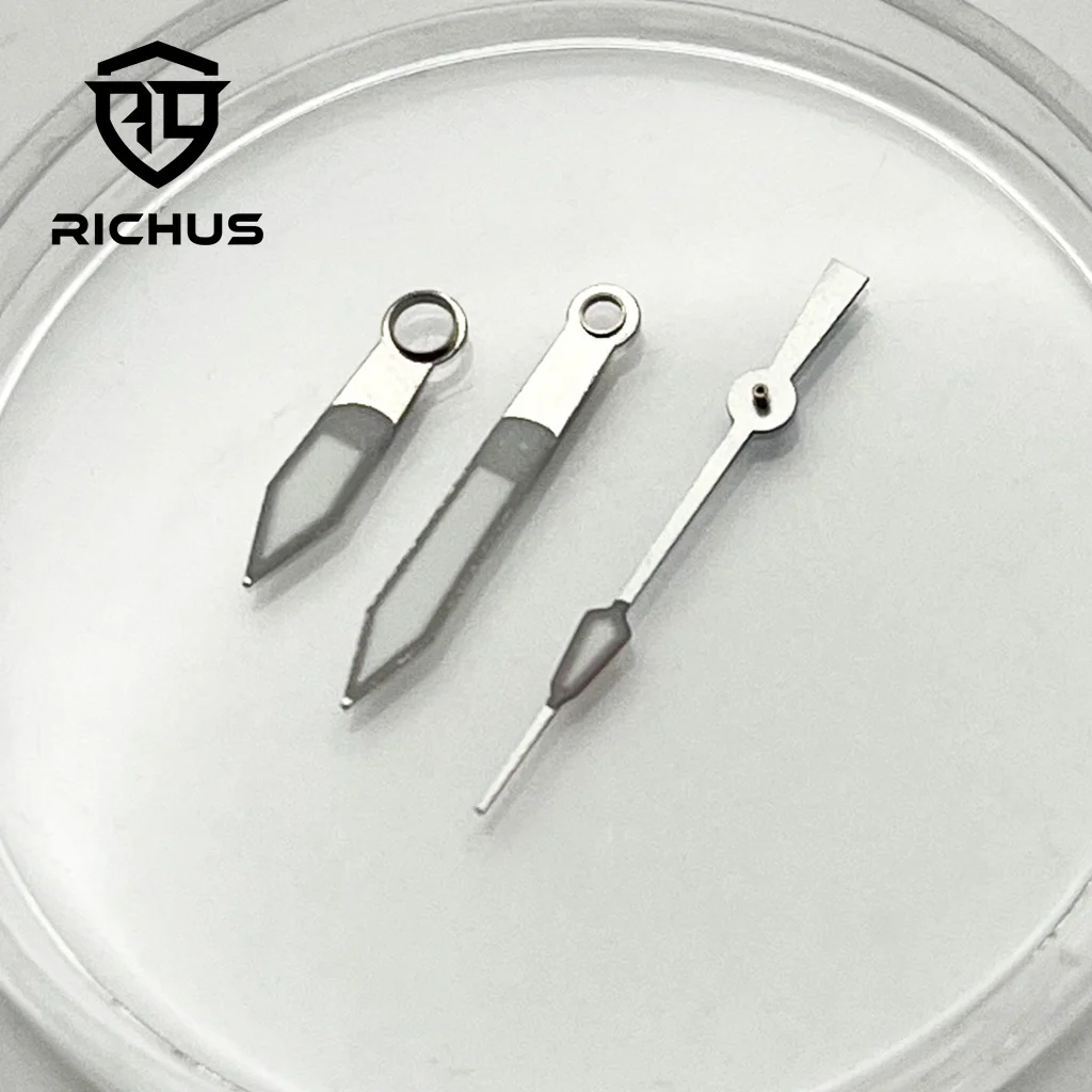 Manecillas de reloj RICHUS luminosas verdes compatibles con NH35 NH36 ETA2824 2836 Miyota8205 8215 821A Mingzhu DG2813 3804 PT5000 movimiento