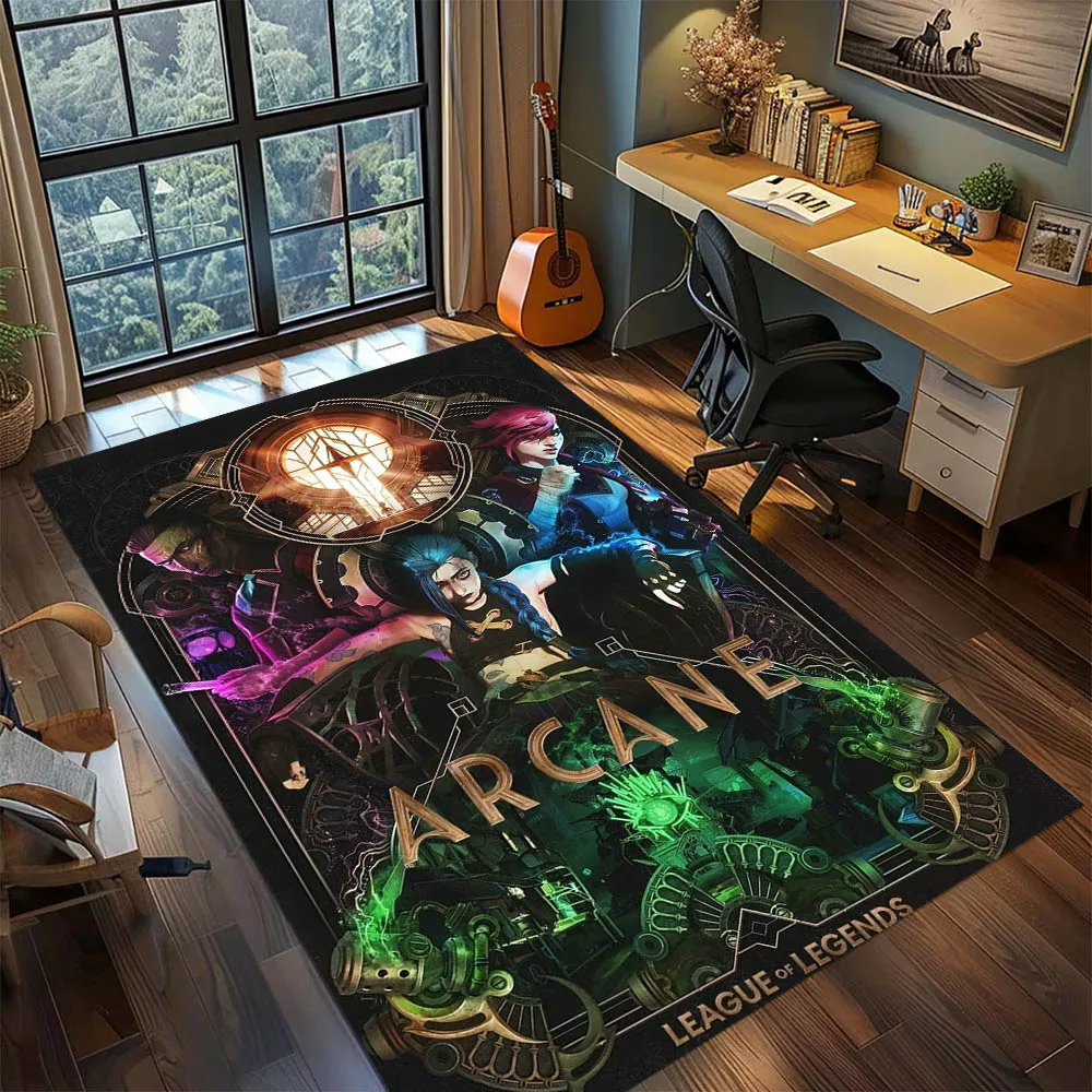 3D L-League Of L-Legends Game Cartoon Carpet Rug Art for Room Decor Home Sofa Halloween Gifts Game Area Rug Non-slip Floor Mat