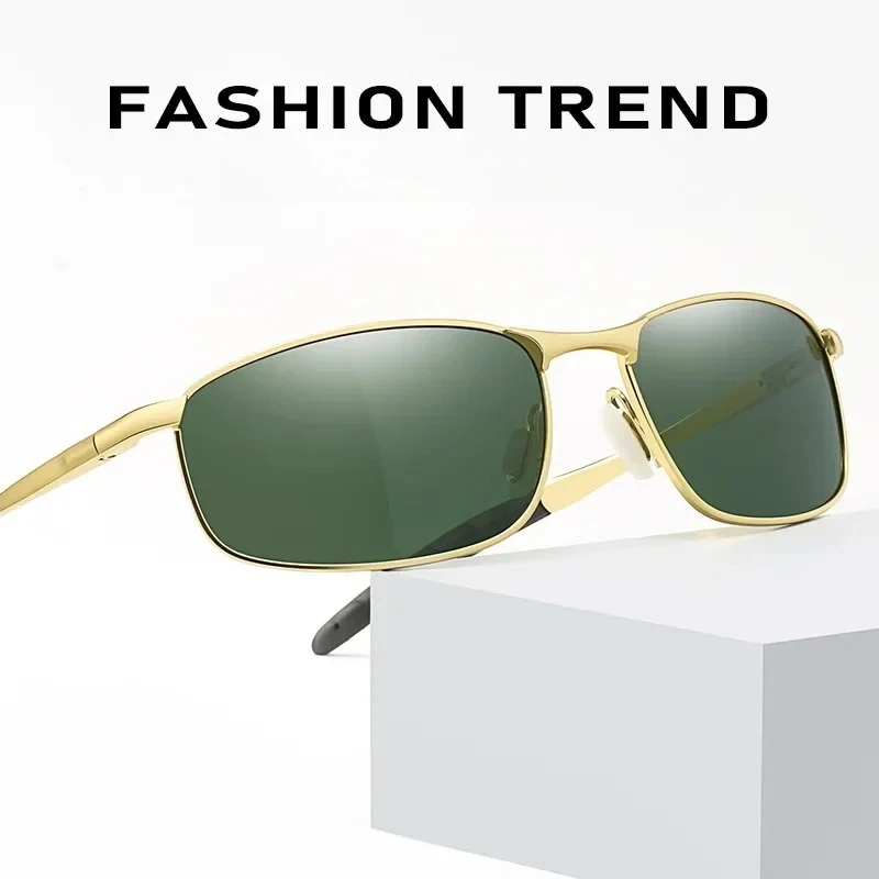 Metal Polarised Sunglasses Fashion Retro Small Frame Dazzling Colour Changing Sunglasses Driving Riding Windproof Mirror