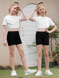Girls Bike Shorts Dance Running Shorts Athletic Cartwheel Shorts Safety Shorts for Under Dresses
