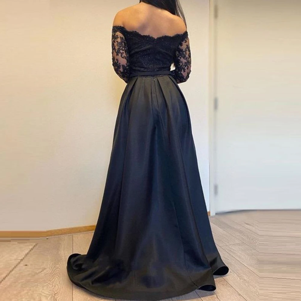 Detachable Train Mother of The Bride Dresses Off-the-Shoulder Backless Formal Evening Gown Vestidos De Cóctel Custom Made