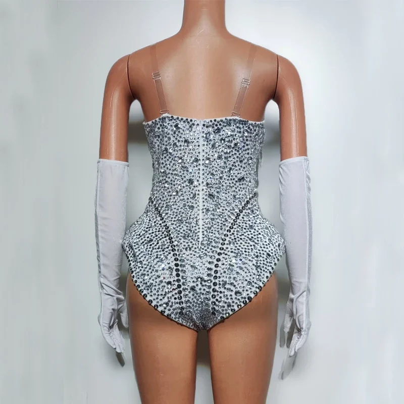 Traje de concierto, traje con diamantes de imitación, sombrero para mujer, traje de Festival de cantante, Bar, club nocturno, Dj Ds, disfraz de Gogo, ropa de baile en barra