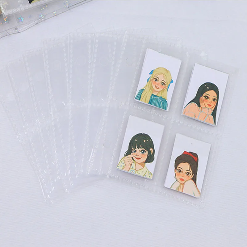 Mini Pocket Album Replacement Cartridge 3 Holes 1/2/4 Frames 3/2/1 Inch Photo Available Transparent and Waterproof Album Refills