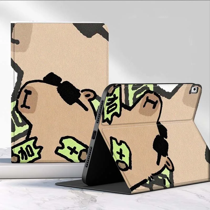 

Чехол Capybara с милым исцеляющим узором для iPad Air Mini 9,7 2 4 5 11 6, 7-го поколения 13, 3, 1 2 4 5 6 7 7,9 10,9 10,5-дюймовый планшет