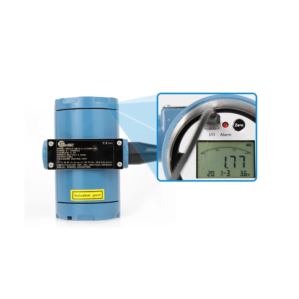 SENTEC PM450 Wireless absolute pressure transmitter with dual temperature measurement for pressure monitoring