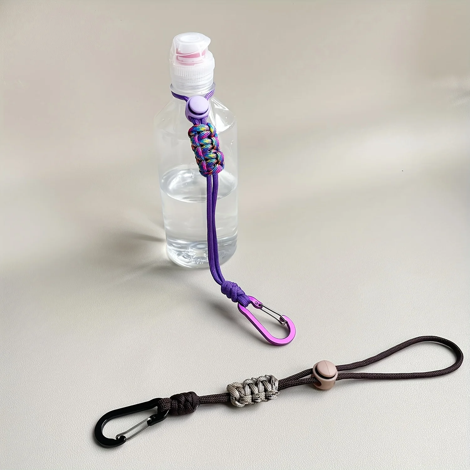 5Pcs Portable Water Bottle Lanyards Multifunctional Bottle Clips Key Chains Hooks Travel Hiking Backpack Carrying Accessories