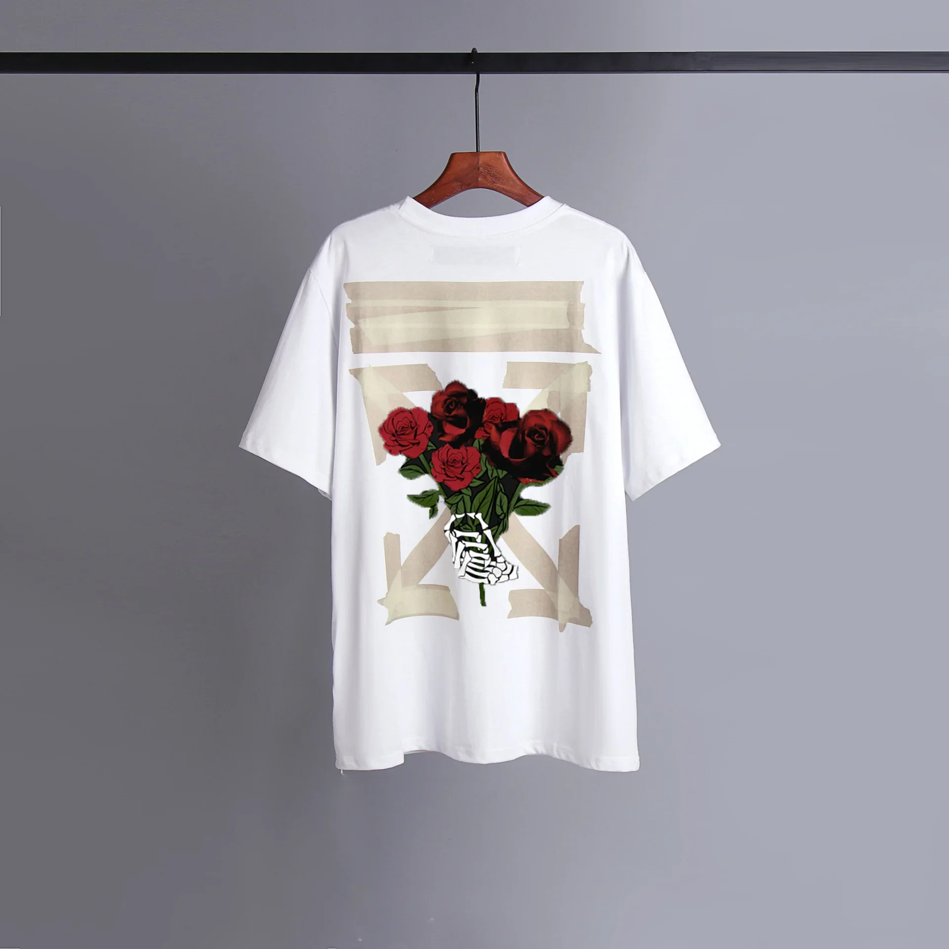 Korea Hip-Hop Baumwoll-Luxusmarken-Grafik-T-Shirt, Oversized für Männer und Frauen, Sommer, Luxusmarke, Retro, Freizeit, locker geschnitten, Kurzarm – Detail 4