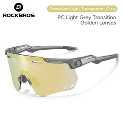 ROCKBROS Cycling Glasses Photochromic UV400 Protection Sunglasses Lightweight MTB Road Bike Glasses Hiking Fishing Goggles